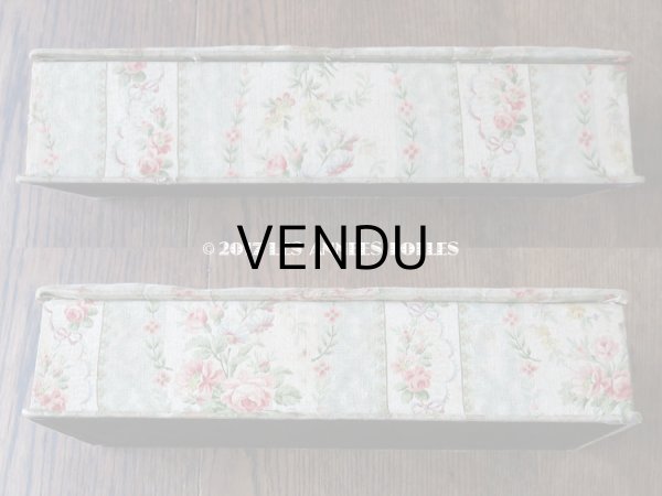 画像7: 1900年代 アンティーク 薔薇のブーケ＆花のガーランド　カルトナージュボックス (7)
