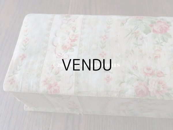 画像4: 1900年代 アンティーク 薔薇のブーケ＆花のガーランド　カルトナージュボックス (4)