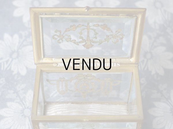 画像7: 19世紀 アンティーク ジュエリーボックス 薔薇とリボンのガーランド (7)