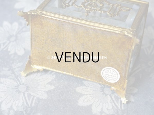 画像5: 19世紀 アンティーク ジュエリーボックス 薔薇とリボンのガーランド (5)