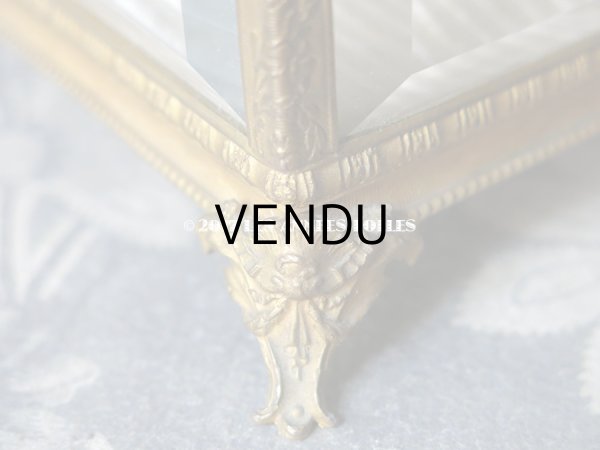 画像15: 19世紀 アンティーク ジュエリーボックス 薔薇とリボンのガーランド (15)