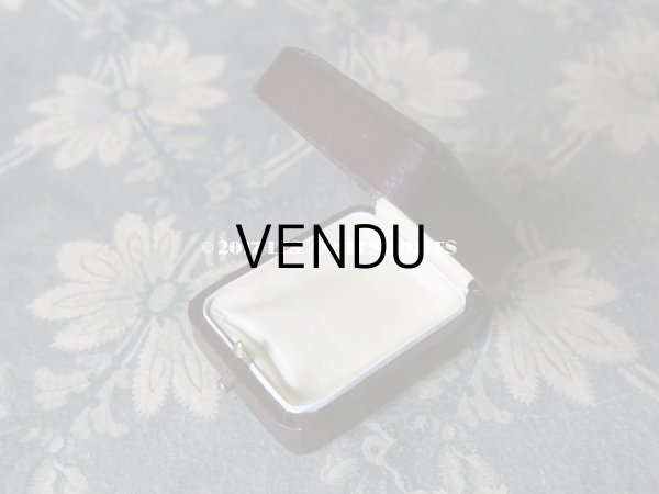 画像6: アンティーク ジュエリーボックス 金彩入り ボルドー (6)