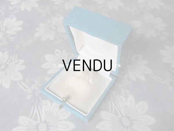 画像5: アンティーク ジュエリーボックス 金彩入り ターコイズブルー (5)