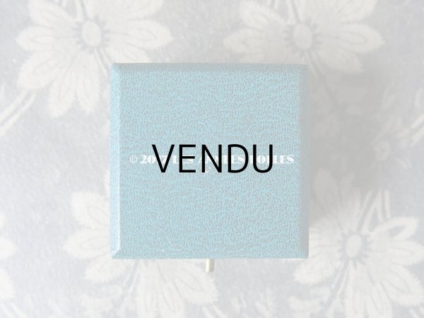 画像4: アンティーク ジュエリーボックス 金彩入り ターコイズブルー (4)