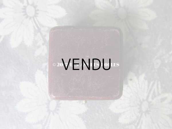 画像5: アンティーク ジュエリーボックス 本革 ボルドー (5)