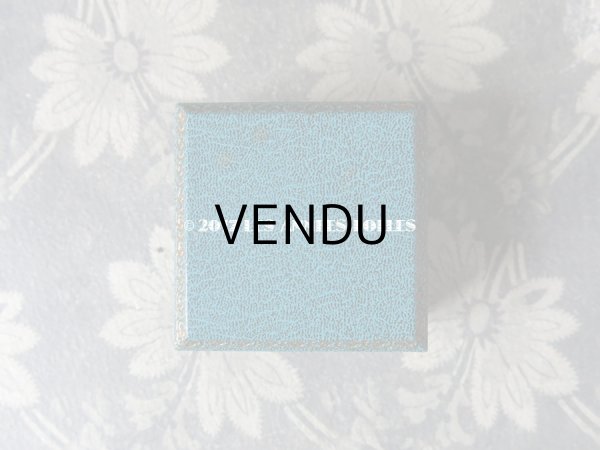 画像3: アンティーク ジュエリーボックス 金彩入り ターコイズブルー (3)