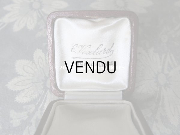 画像8: アンティーク ジュエリーボックス 本革 ボルドー (8)