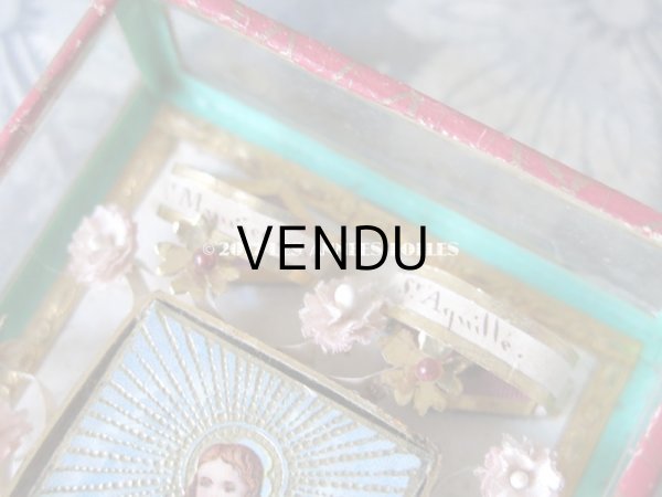 画像4: 19世紀 アンティーク ルリケール　聖遺物のガラスフレーム  聖人の遺品 (4)