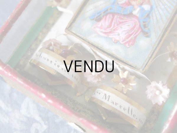 画像5: 19世紀 アンティーク ルリケール　聖遺物のガラスフレーム  聖人の遺品 (5)