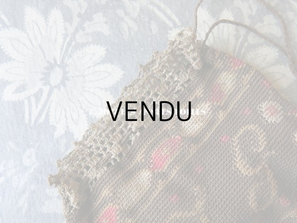 画像7: 19世紀末 アンティーク  オモニエール イニシャル入り  (7)