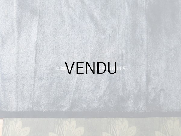 画像5: 19世紀末 アンティーク ファブリック シルク製 ベルベット サックスブルー　 (5)