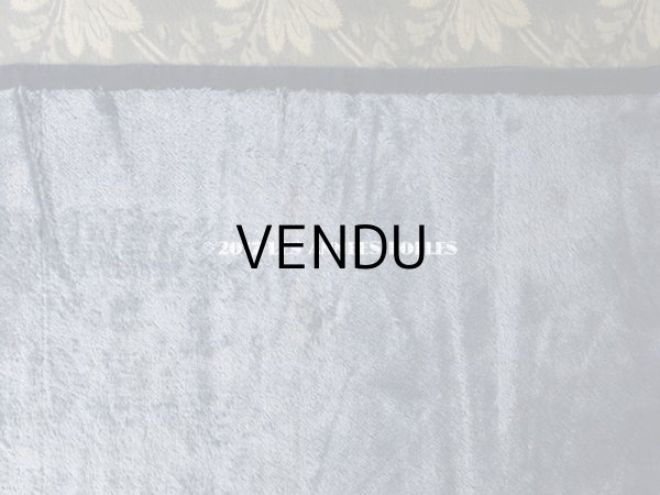 画像10: 19世紀末 アンティーク ファブリック シルク製 ベルベット サックスブルー　 (10)