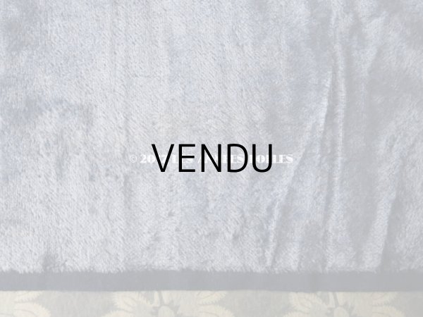 画像8: 19世紀末 アンティーク ファブリック シルク製 ベルベット サックスブルー　 (8)