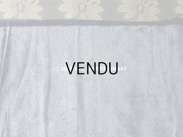 画像4: 19世紀末 アンティーク ファブリック シルク製 ベルベット サックスブルー　 (4)