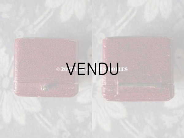 画像5: アンティーク ジュエリーボックス 金彩入り ブルー リングボックス (5)