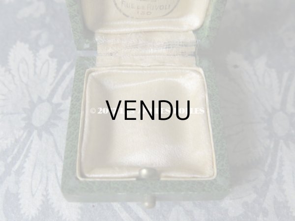 画像7: アンティーク ジュエリーボックス 金彩入り グリーン (7)