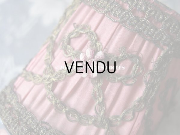 画像5: 19世紀末 アンティーク ロココ調 小さな ランプシェード アンティークローズ (5)