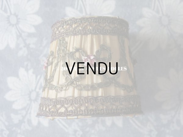 画像8: 19世紀末 アンティーク ロココ調 小さな ランプシェード 淡い山吹色 (8)