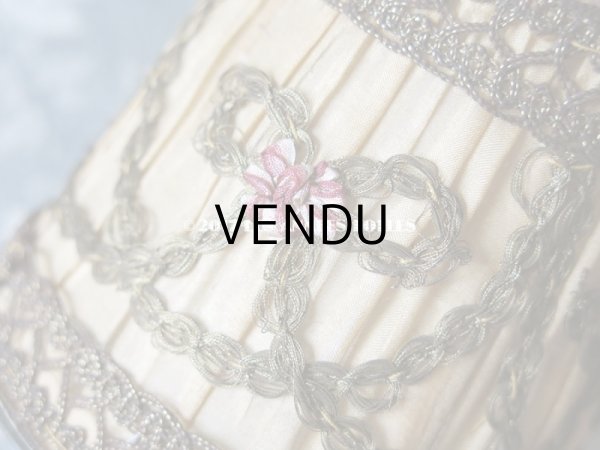 画像10: 19世紀末 アンティーク ロココ調 小さな ランプシェード 淡い山吹色 (10)