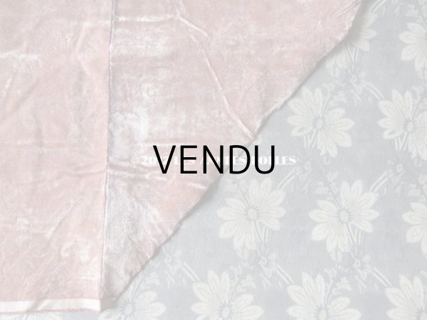 画像6: 19世紀末 アンティーク ファブリック シルク製 ベルベット オールドローズ (6)