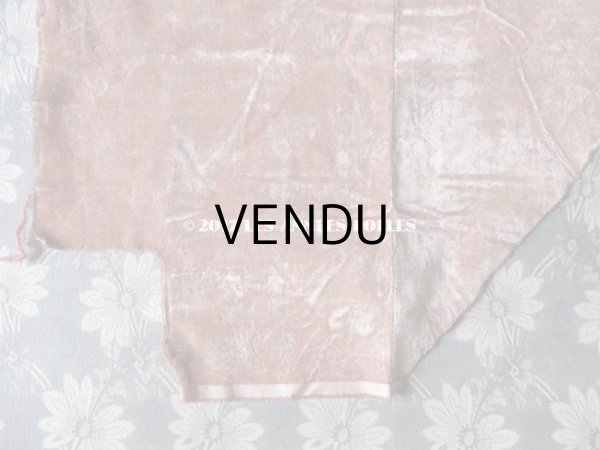 画像4: 19世紀末 アンティーク ファブリック シルク製 ベルベット オールドローズ (4)