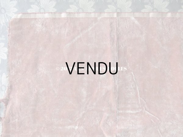 画像3: 19世紀末 アンティーク ファブリック シルク製 ベルベット オールドローズ (3)