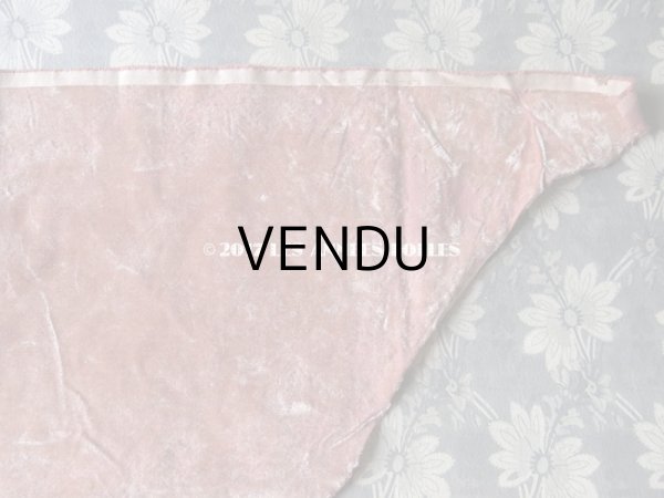 画像5: 19世紀末 アンティーク ファブリック シルク製 ベルベット オールドローズ (5)