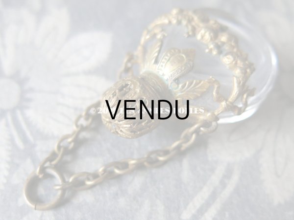 画像5: アンティーク シャトレーヌ用 薔薇のガーランドのパフュームボトル 携帯用 (5)