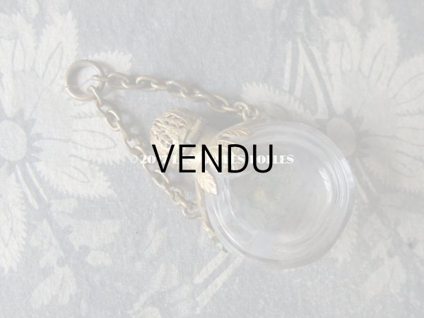 画像3: アンティーク シャトレーヌ用 薔薇のガーランドのパフュームボトル 携帯用 (3)