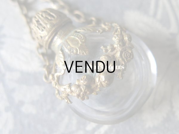 画像4: アンティーク シャトレーヌ用 薔薇のガーランドのパフュームボトル 携帯用 (4)