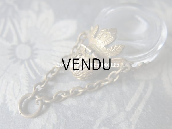 画像6: アンティーク シャトレーヌ用 薔薇のガーランドのパフュームボトル 携帯用 (6)