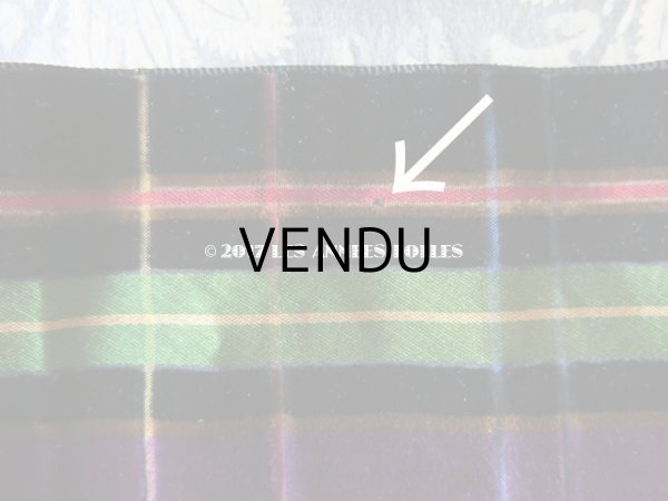 画像6: 19世紀末 アンティーク シルク製 幅広リボン ベルベット＆サテンの格子柄  72cm (6)