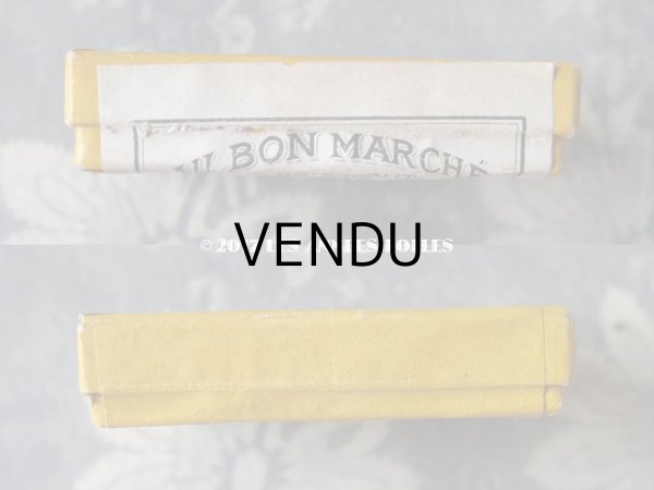 画像5: 【 2017クリスマスセール対象外 】 アンティーク 未開封 ガラスビーズ入り 硝子の蓋の紙箱 - AU BON MARCHE PARIS - (5)