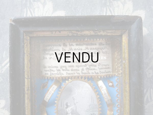 画像4: 1871年 アンティーク ルリケール　聖遺物のガラスフレーム  聖人の遺品 (4)