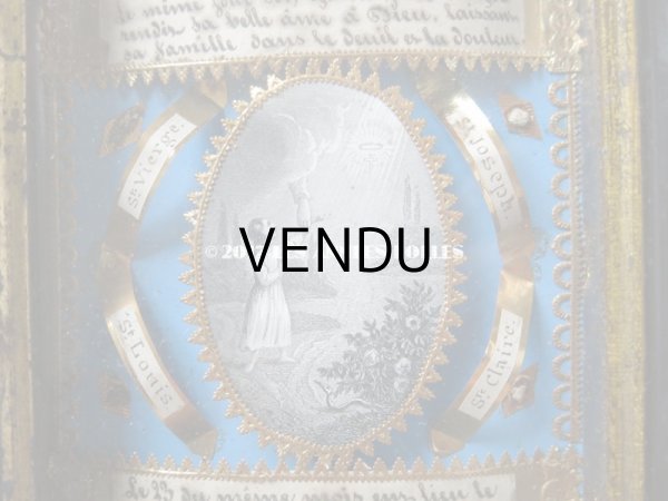 画像5: 1871年 アンティーク ルリケール　聖遺物のガラスフレーム  聖人の遺品 (5)