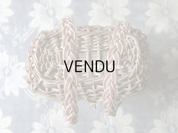 画像6: アンティーク ドール用 パニエ 赤紫＆ナチュラル (6)