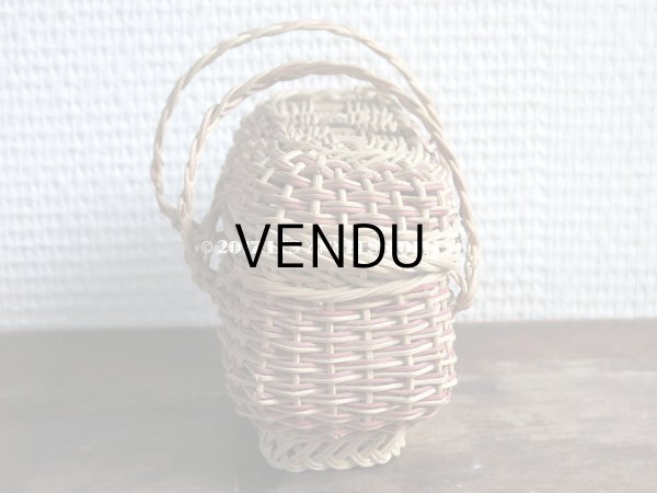 画像3: アンティーク ドール用 パニエ 赤紫＆ナチュラル (3)