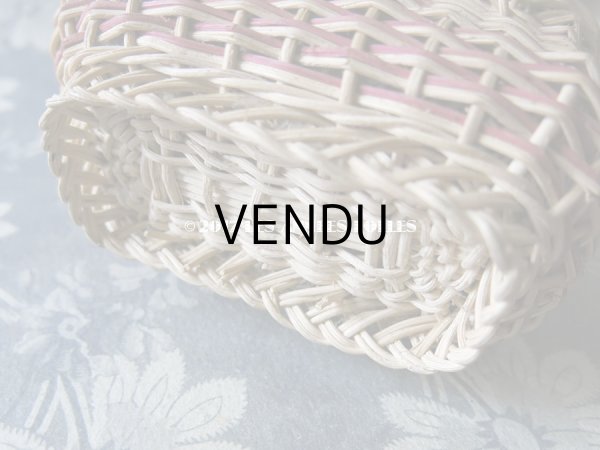 画像7: アンティーク ドール用 パニエ 赤紫＆ナチュラル (7)