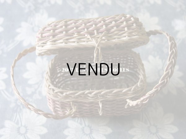 画像8: アンティーク ドール用 パニエ 赤紫＆ナチュラル (8)