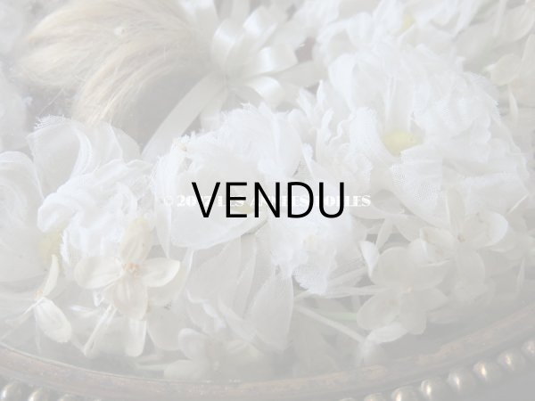 画像6: 19世紀 アンティーク ルリケール　聖遺物のガラスフレーム  白い布花  (6)