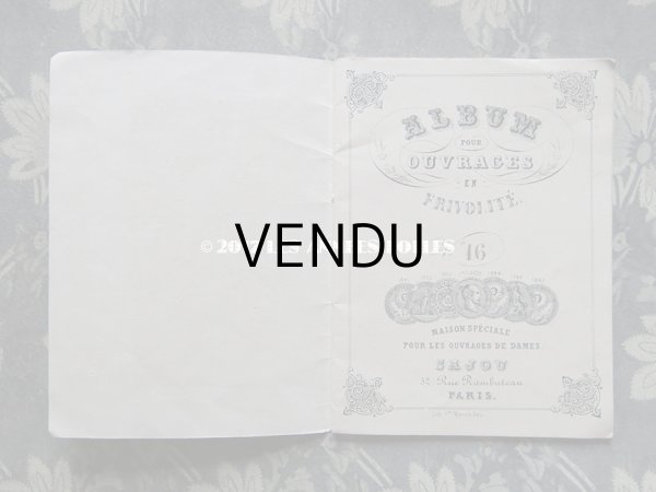 画像3: 1855〜1882年 アンティーク タティングレースのアクセサリーの図案帳 ALBUM POUR OUVRAGES EN FRIVOLITE N16 - MAISON SAJOU - (3)