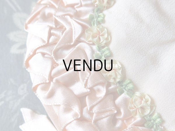 画像5: 1920年代 アンティーク ハンキーケース  ロココトリム ハンカチ用ポシェット  (5)