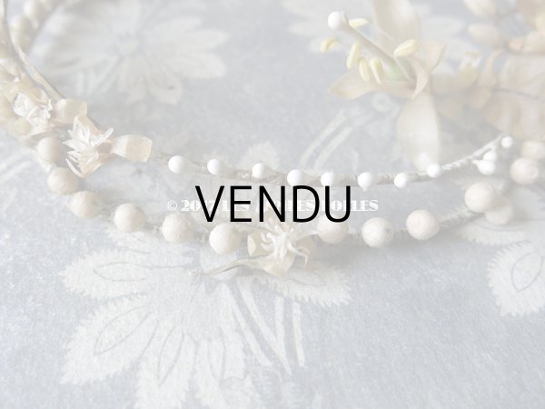 画像4: 1913年 アンティーク ワックスフラワーのヘッドリース & ブローチ　ウェディング 　結婚式 ティアラ (4)