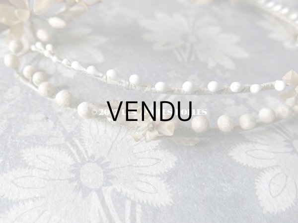 画像6: 1913年 アンティーク ワックスフラワーのヘッドリース & ブローチ　ウェディング 　結婚式 ティアラ (6)