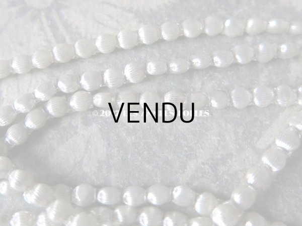 画像8: 1920年代 アンティーク 吹きガラス製 ビーズ ライン入り シルバー  スフレビーズ 4mm  (8)