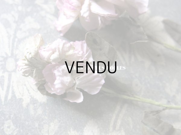 画像3: 1900年代 アンティーク　淡いピンクパープルの花のコサージュ 布花 (3)