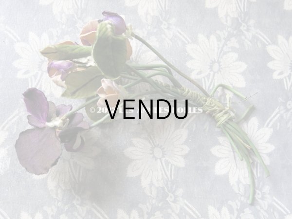 画像6: 19世紀末 アンティーク　パンジーのコサージュ 布花 (6)