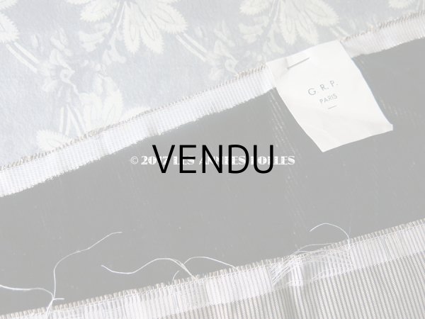 画像6: 19世紀末 アンティーク ファブリック シルク製 コーデュロイ 黒 ダブルフェイス 99×47.5cm　 (6)