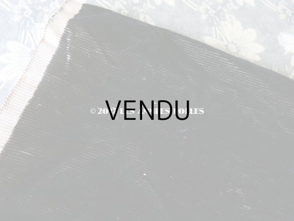 画像5: 19世紀末 アンティーク ファブリック シルク製 コーデュロイ 黒 ダブルフェイス 99×47.5cm　 (5)