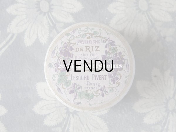 画像2: アンティーク パウダーボックス POUDRE DE RIZ ZELA - LESOURD PIVERT PARIS - (2)